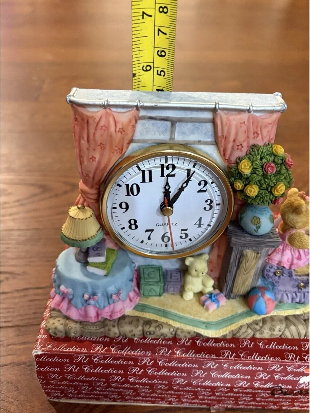 Teddy bear Mantle Clock New Battery Fitted Vgc Storytime Bears 9.5x5.5